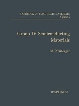 portada Handbook of Electronic Materials: Volume 5: Group IV Semiconducting Materials (in English)