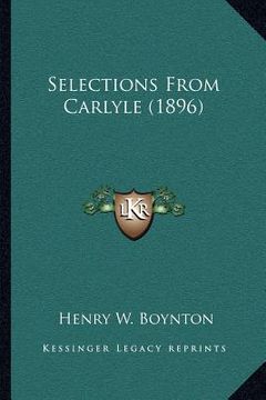 portada selections from carlyle (1896) (in English)