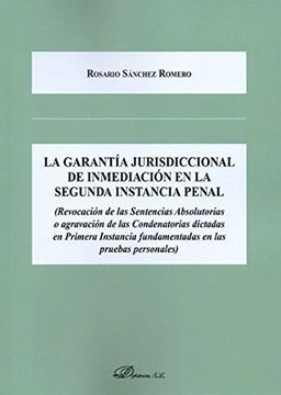 portada Garantía jurisdiccional de inmediación en la segunda instancia penal, La