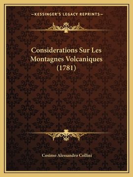 portada Considerations Sur Les Montagnes Volcaniques (1781) (en Francés)