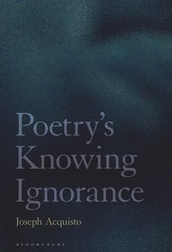 portada Poetry's Knowing Ignorance (en Inglés)