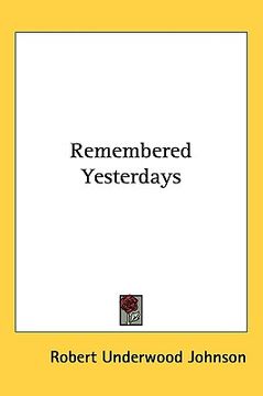 portada remembered yesterdays (en Inglés)