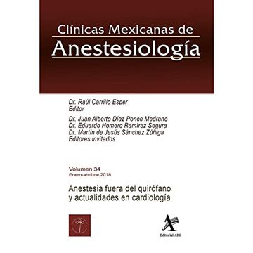 portada Cma Vol. 34. Anestesia Fuera del Quirófano y Actualidades en Cardiología