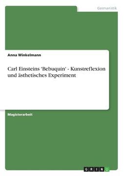 portada Carl Einsteins 'Bebuquin' - Kunstreflexion und ästhetisches Experiment (en Alemán)
