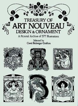 portada Treasury of Art Nouveau Design Ornament (Dover Pictorial Archive) (en Inglés)