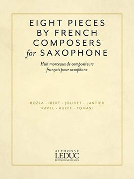 portada Eight Pieces by French Composers for Saxophone: For Alto Saxophone and Piano (en Inglés)
