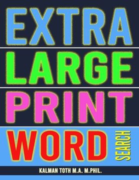 portada Extra Large Print Word Search: 102 Giant Print Themed Word Search Puzzles (en Inglés)