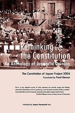 portada rethinking the constitution: an anthology of japanese opinion (en Inglés)