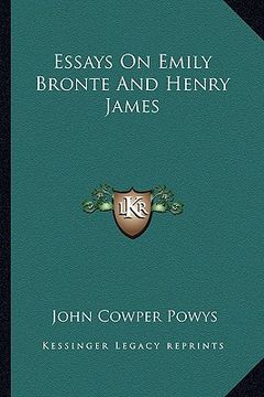 portada essays on emily bronte and henry james
