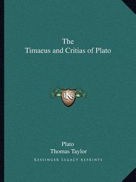 portada the timaeus and critias of plato (en Inglés)
