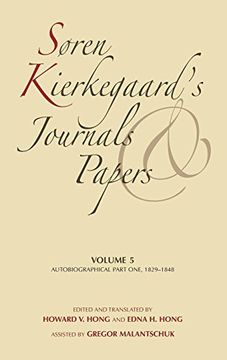 portada Søren Kierkegaard’S Journals and Papers: Soren Kierkegaard's Journals and Papers, Vol. 5: Autobiographical, Part 1: 1829-1848 (in English)