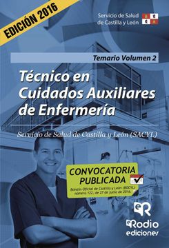 portada Tecnico en Cuidados Auxiliares de Enfermeria. Temario Volumen 2 Servicio de Salud de Castilla y Leon