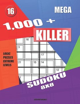 portada 1,000 + Mega sudoku killer 8x8: Logic puzzles extreme levels (en Inglés)