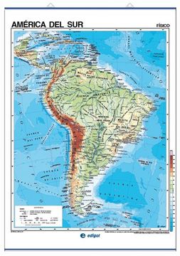 portada América del Sur, Físico / Político: Mapas Murales