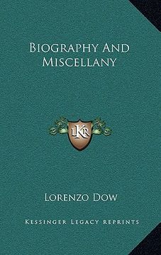 portada biography and miscellany (en Inglés)