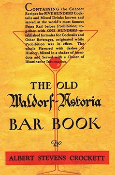 portada The old Waldorf Astoria bar Book 1935 Reprint (en Inglés)