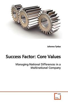 portada success factor: core values (en Inglés)