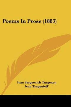 portada poems in prose (1883) (en Inglés)