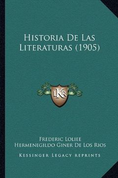 portada Historia de las Literaturas (1905)