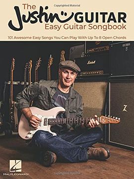 portada Justinguitar Easy Guitar Songbook: 101 Awesome Easy Songs you can Play With up to 8 Open Chords (en Inglés)