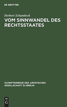 portada Vom Sinnwandel des Rechtsstaates (en Alemán)