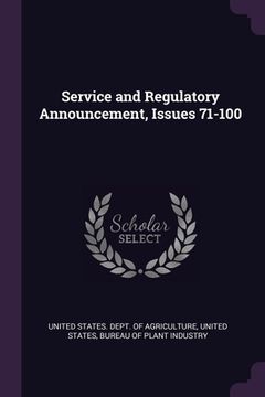 portada Service and Regulatory Announcement, Issues 71-100 (en Inglés)