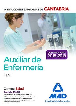 portada Auxiliar de Enfermería en las Instituciones Sanitarias de la Comunidad Autónoma de Cantabria Test