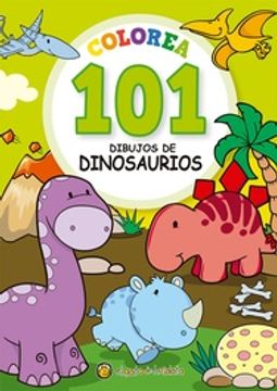 portada Colorea 101 Dibujos de Dinosaurios