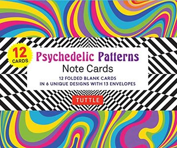 portada Psychedelic Patterns Note Cards - 12 Cards: 6 Designs; 12 Cards, 13 Envelopes; Card Sized 4 1