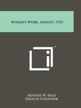 portada world's work, august, 1923 (in English)