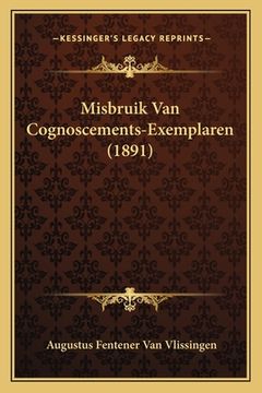 portada Misbruik Van Cognoscements-Exemplaren (1891)
