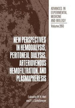 portada New Perspectives in Hemodialysis, Peritoneal Dialysis, Arteriovenous Hemofiltration, and Plasmapheresis (en Inglés)