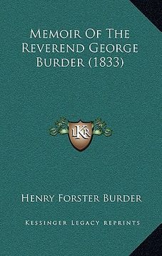 portada memoir of the reverend george burder (1833) (en Inglés)