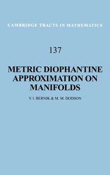 portada Metric Diophantine Approximation on Manifolds Hardback (Cambridge Tracts in Mathematics) (en Inglés)