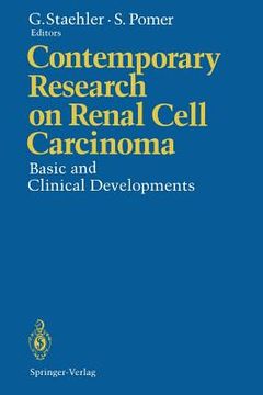 portada contemporary research on renal cell carcinoma: basic and clinical developments (en Inglés)