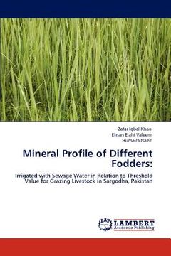 portada mineral profile of different fodders (en Inglés)
