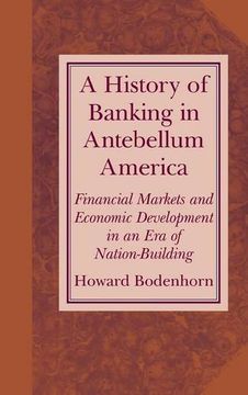 portada A History of Banking in Antebellum America: Financial Markets and Economic Development in an era of Nation-Building (Studies in Macroeconomic History) (en Inglés)