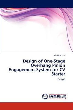 portada design of one-stage overhang pinion engagement system for cv starter