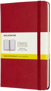 portada Cuaderno Clásico / Mediano / Rojo Escarlata / Cuadriculada - Moleskine