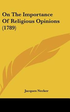 portada on the importance of religious opinions (1789) (in English)