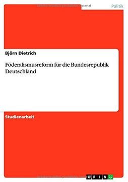 portada Föderalismusreform für die Bundesrepublik Deutschland (German Edition)