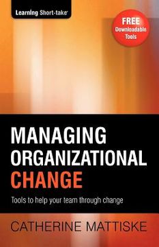 portada managing organizational change (en Inglés)