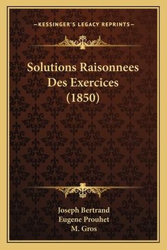 portada Solutions Raisonnees Des Exercices (1850) (in French)