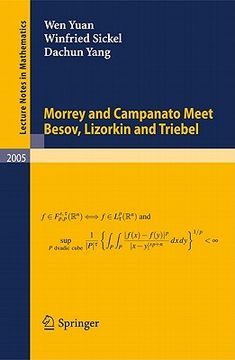portada Morrey and Campanato Meet Besov, Lizorkin and Triebel (Lecture Notes in Mathematics) (en Inglés)