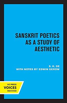 portada Sanskrit Poetics as a Study of Aesthetic (en Inglés)