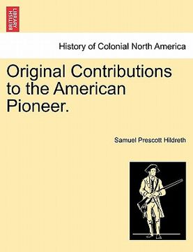 portada original contributions to the american pioneer. (en Inglés)
