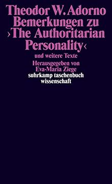 portada Bemerkungen zu? The Authoritarian Personality? Und Weitere Texte. (in German)