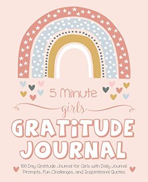 portada 5 Minute Girls Gratitude Journal: 100 day Gratitude Journal for Girls With Daily Journal Prompts, fun Challenges, and Inspirational Quotes (Unicorn Design for Kids Ages 5-10) (en Inglés)
