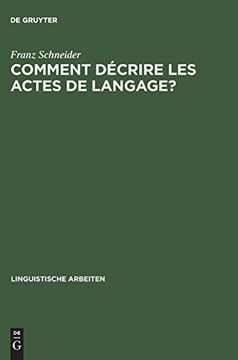 portada Comment Décrire les Actes de Langage? (in French)