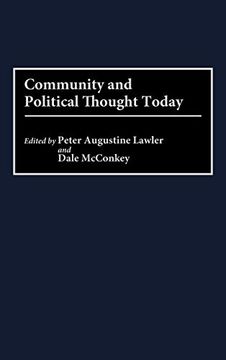 portada Community and Political Thought Today (en Inglés)